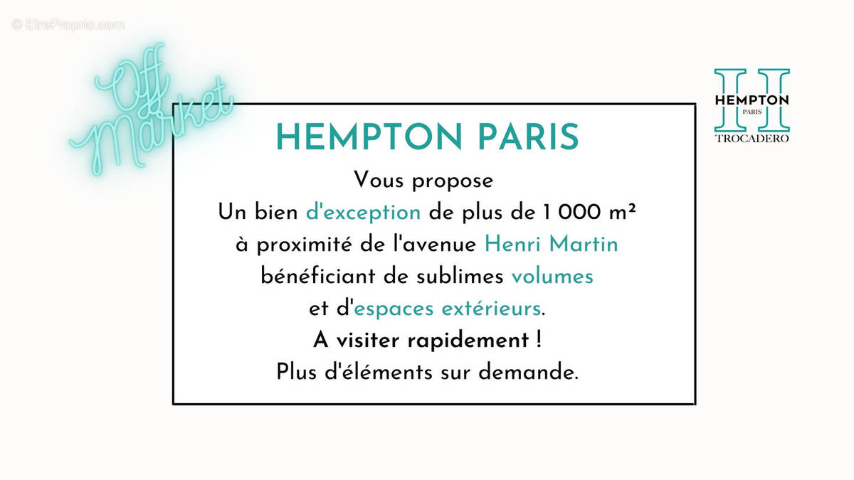 Appartement à PARIS-16E