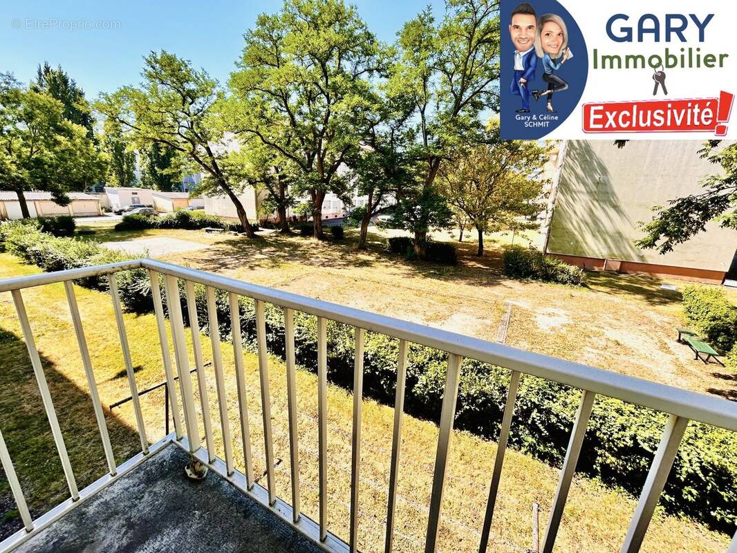 Balcon appartement 3 pie?ces a? vendre Mulhouse 68100 proche Illzach 68110 - Appartement à MULHOUSE