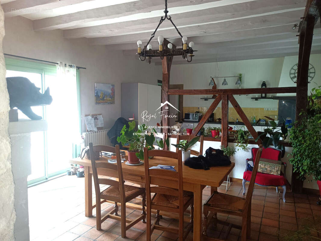 Cuisine ouverte sur espace séjour de 40 M2 - Maison à VAUX-SUR-VIENNE