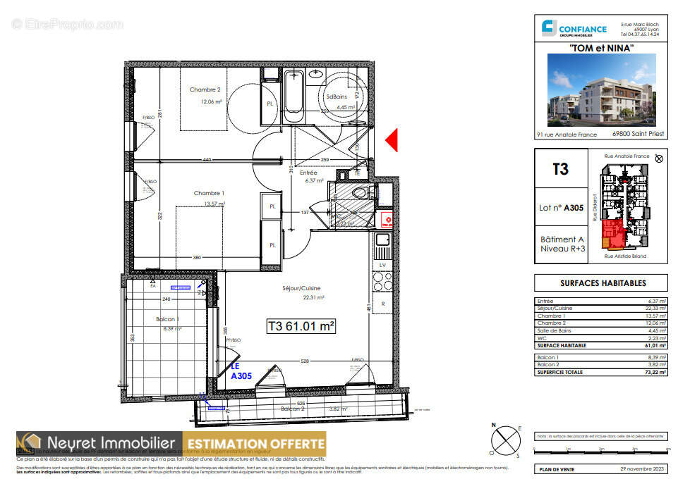 Appartement à SAINT-PRIEST