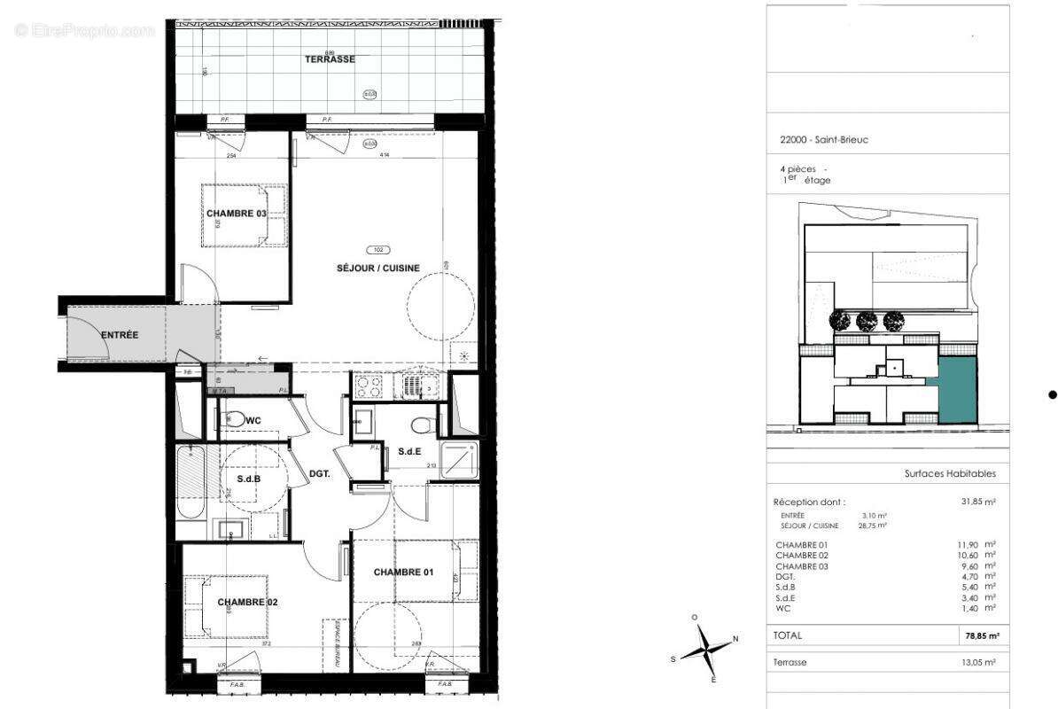 Appartement à SAINT-BRIEUC