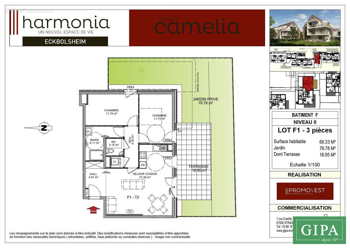 Appartement à ECKBOLSHEIM