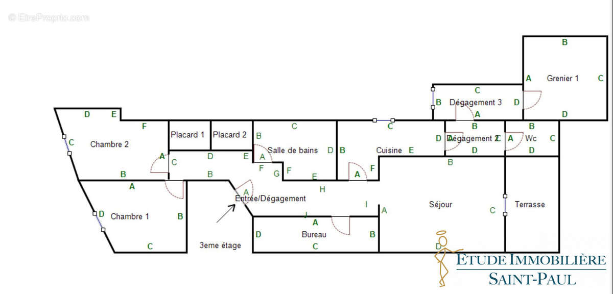 plan appartement - Appartement à CLERMONT-L&#039;HERAULT