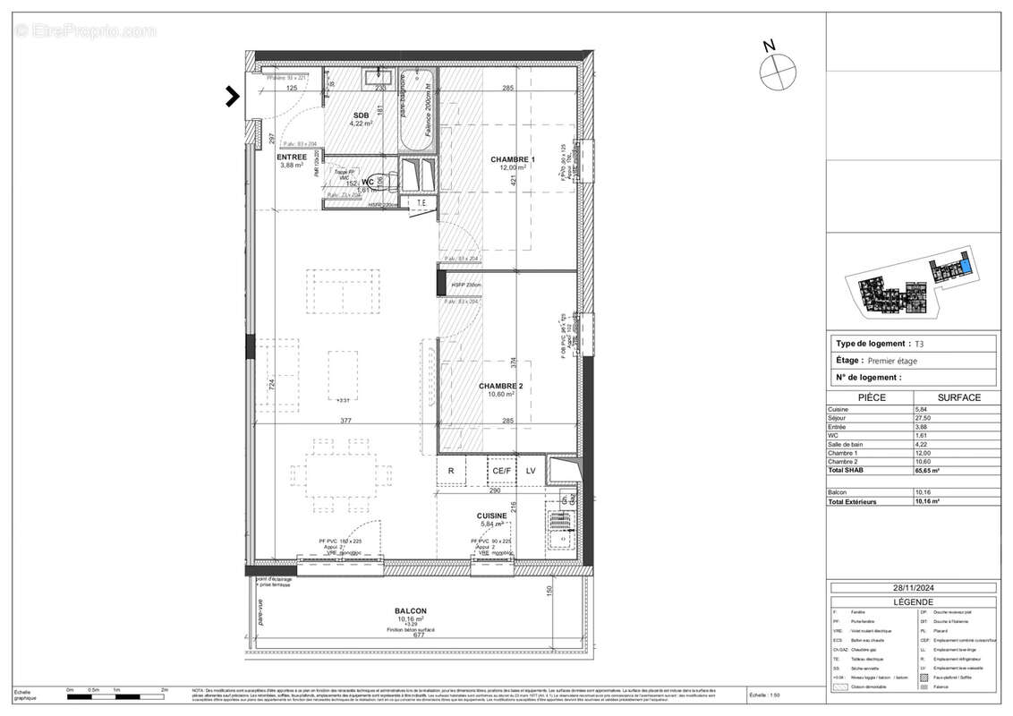 Appartement à SAINT-BONNET-DE-MURE